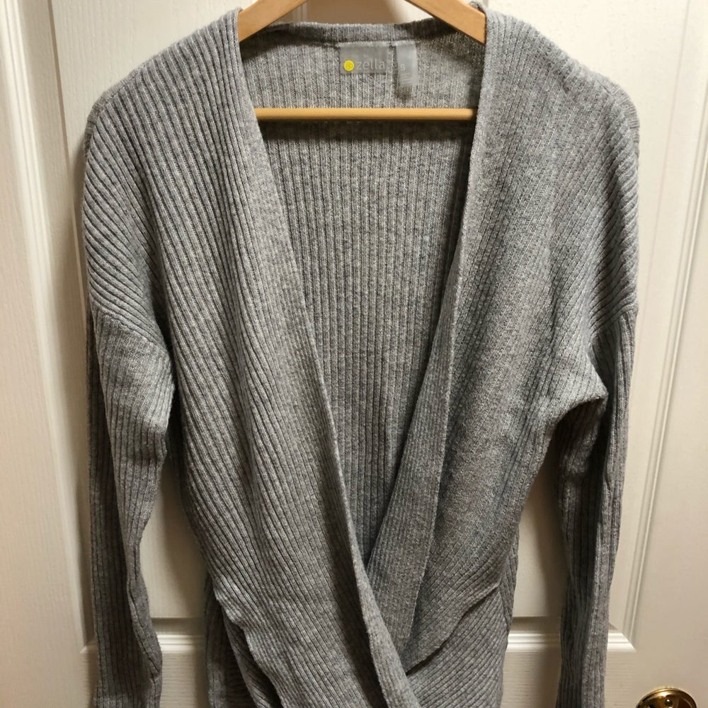 Zella Wrap Front Sweater.